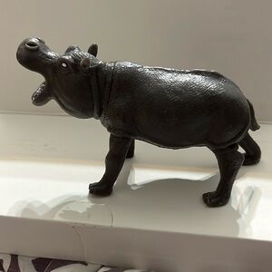 Plastic Hippopotamus Figure Toy